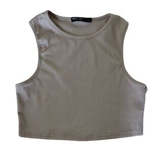 Nasty Gal Women's Blush pink Ribbed Tank Top